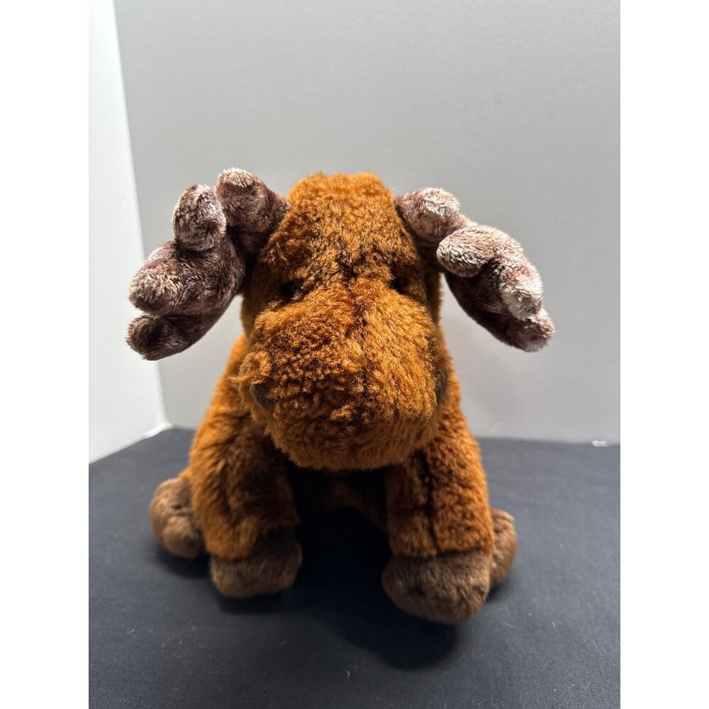 Brown TY Plush Beanie Buddy 2002 Melvin Moose Stuffed Animal Toy 12" Soft & Cudd